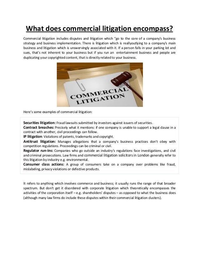 comercial litigation